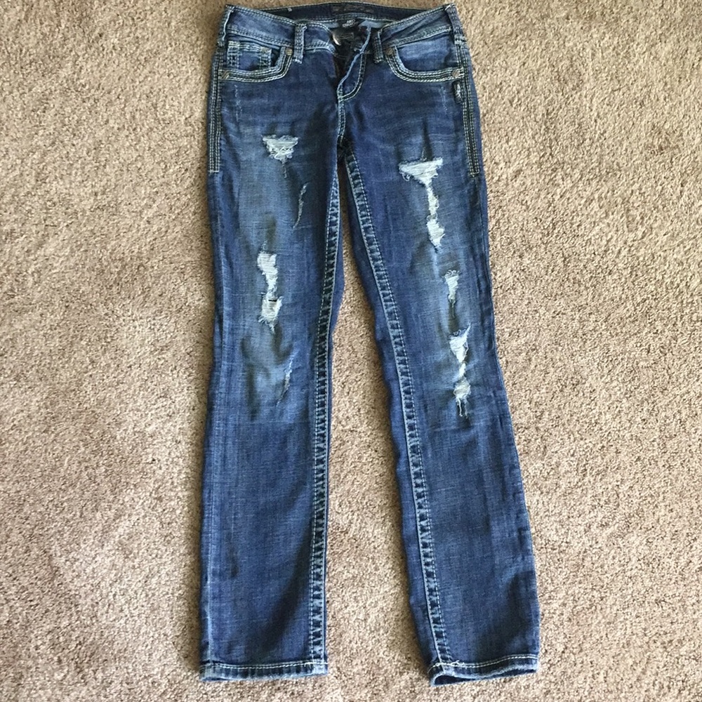 Women’s silver jeans